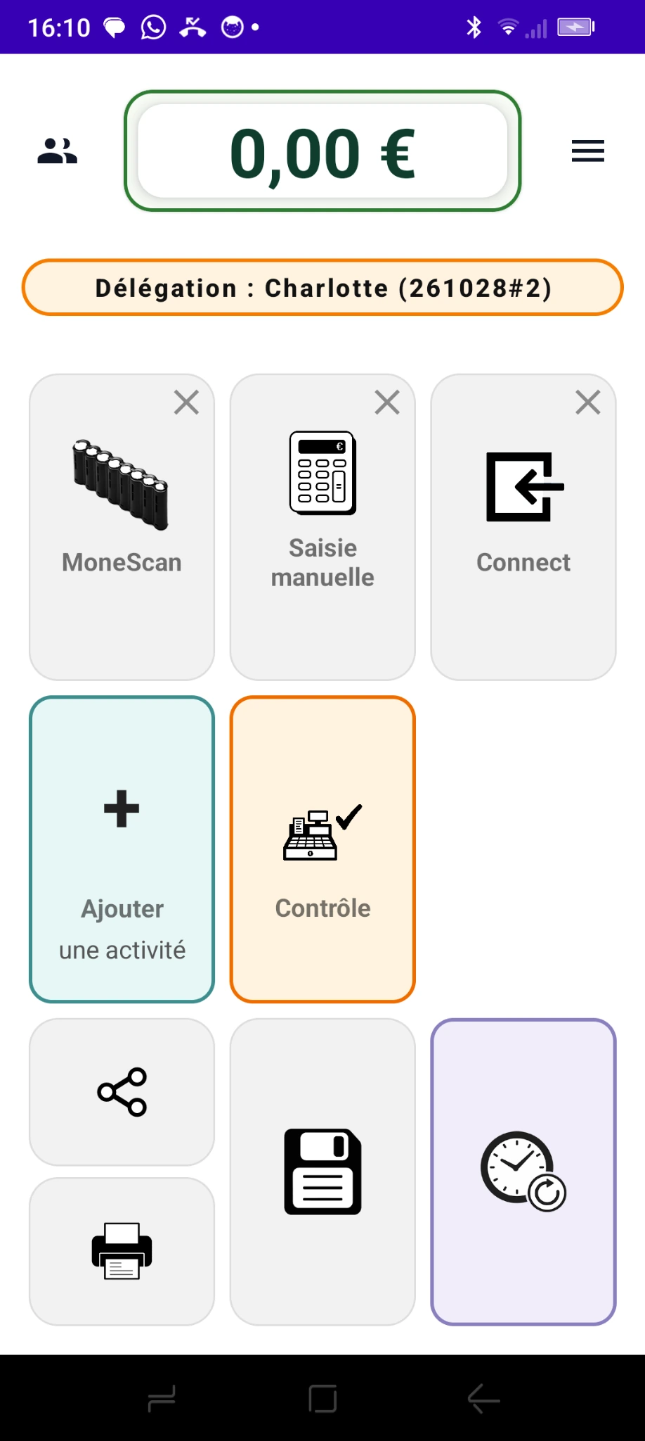 Écran de comptage Monetec avec bandeau orange Délégation : Charlotte
